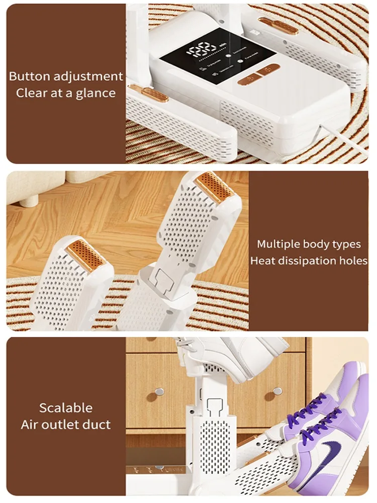 Electric drying Shoe Dryer Dual V bracker Eliminate Odor Multifunction Boot Dryer Fast Drying Boot Deodorizer Drye For US EU