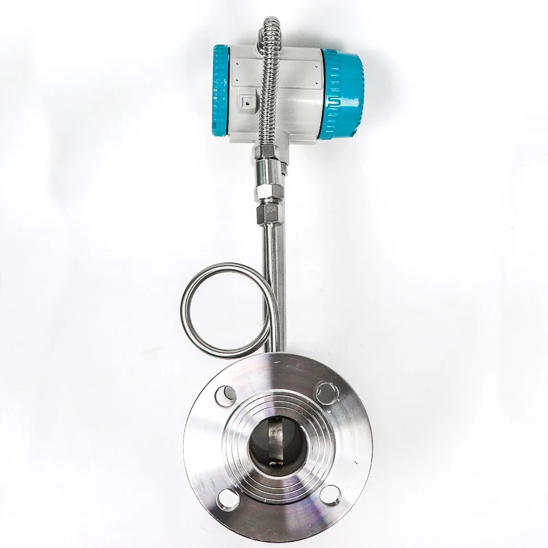 4-20mA Hart Pulse Steam Vortex Propane Mass Flow Meter Ss304 Ip65 2Inch Superheated Vapor Gas air Lpg Flanged vortex Flow Meter
