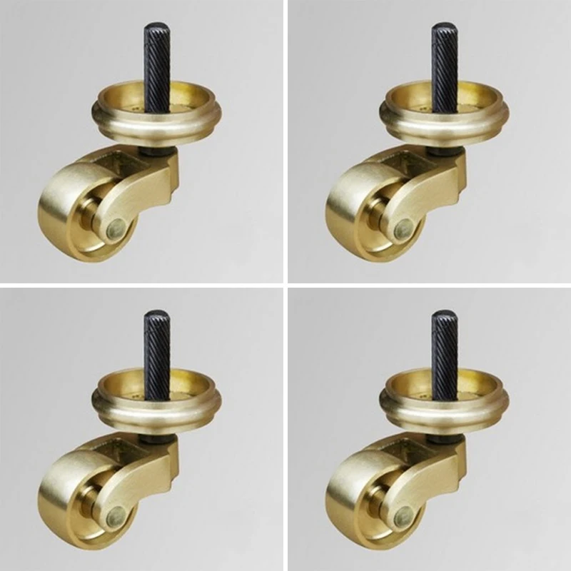 

Brand New 4PCS Heavy Brass Universal Furniture Casters Table Chair Sofa Bar Smoothly Mute Wheels Rollers Runners