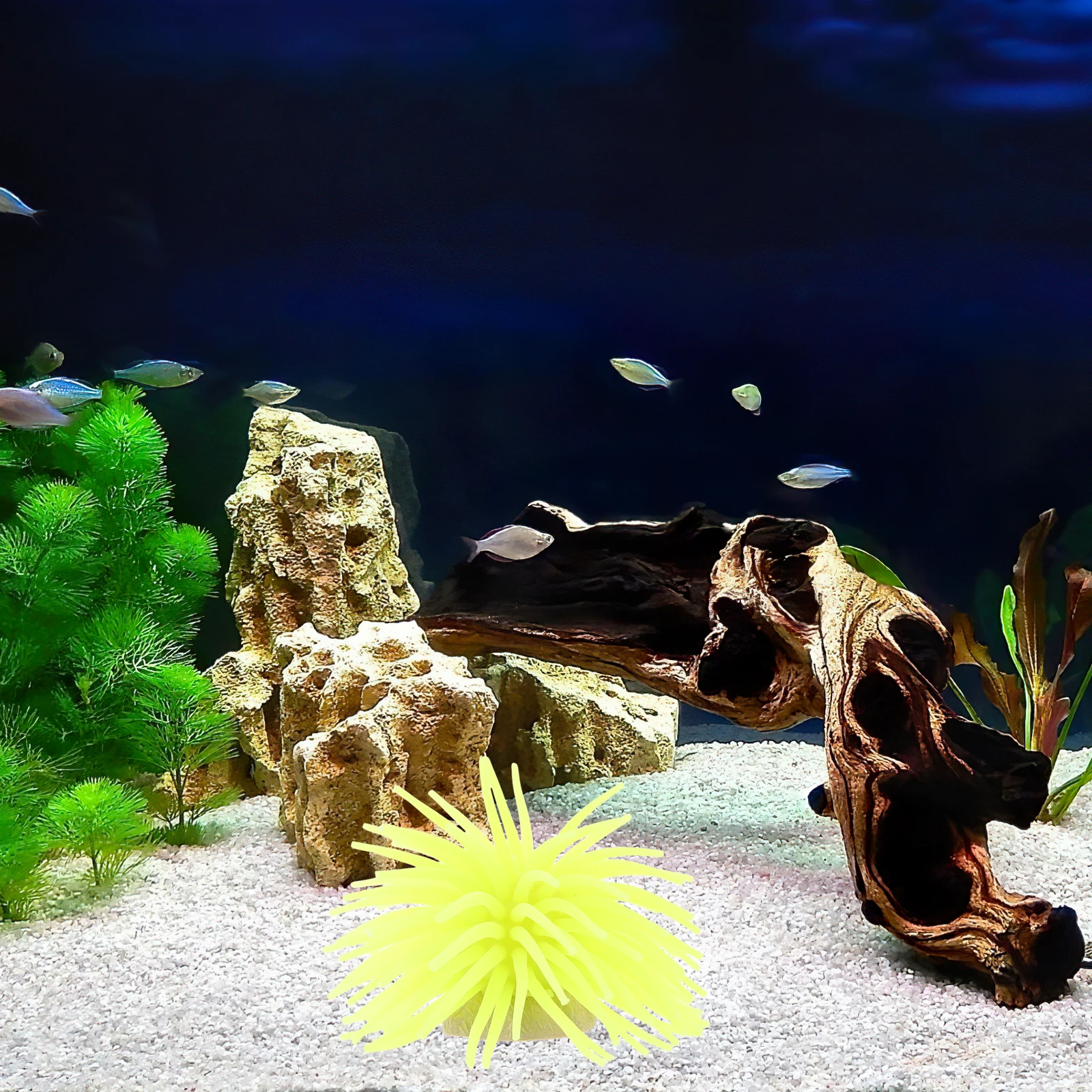 

4 Pcs Silicone Coral Plants Decorative Fish Tank Sea Coral Adornments for Aquarium Home Office Pet Supplies Reusable Non Fading