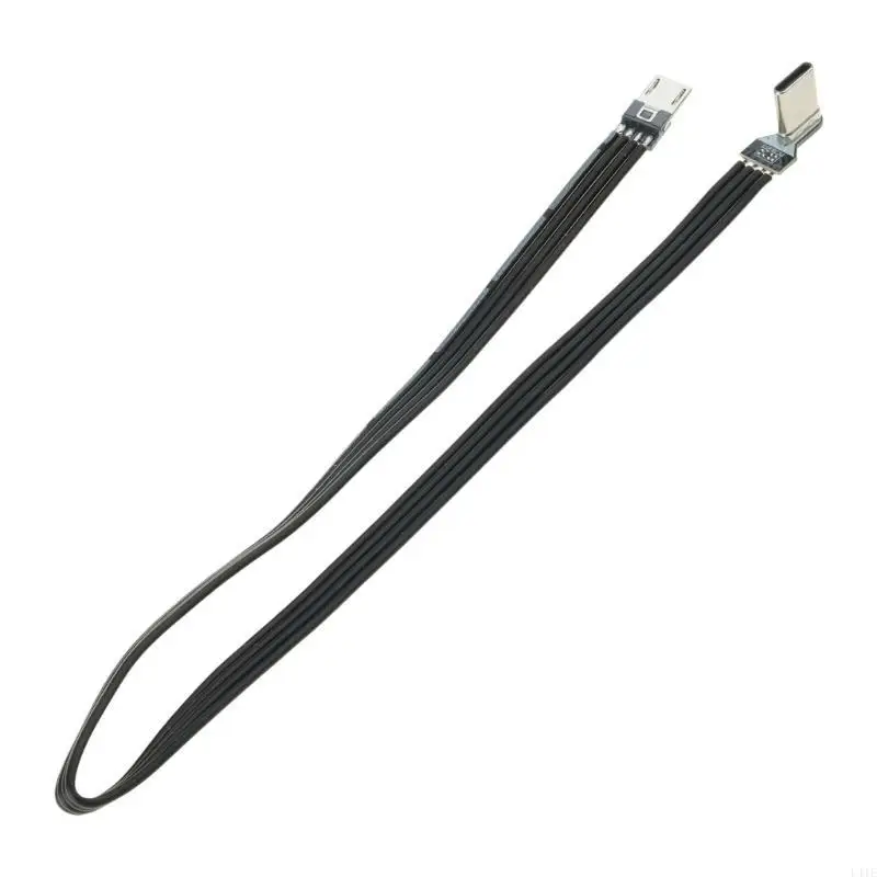 L41E Silicone Type C to USB 5Pin Cable, Left Right Angled Charging Cord Optional for Phone Laptops Pads Power Charging