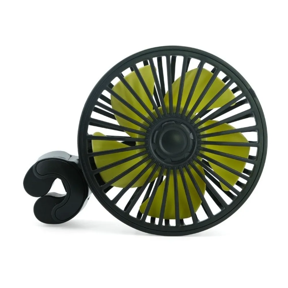 Portable 3-Speed Car Fan Single Head Ventilation Car Back Seat Fan USB Charging Automobile Cooling Fan SUV