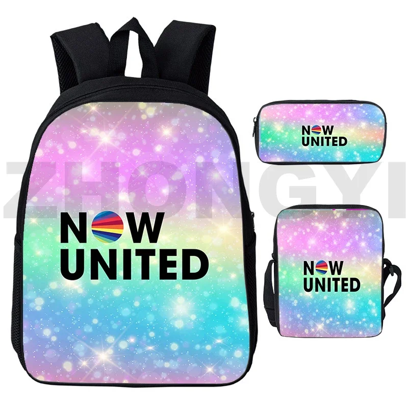 Top Quality 3D Print Now United Backpacks UN Team Laptop Travel Leisure Men Women Satchel 12/16 Inch Boys Merch Kawaii Backpack