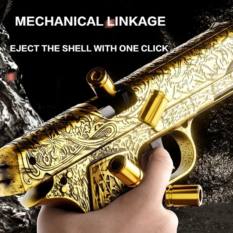 Shell Uitwerpen Speelgoed Pistool Gesneden Retro M1911 Zachte Kogel Pistool Continu Afvuren Outdoor Spel Schieten Pistool voor Kinderen Volwassenen