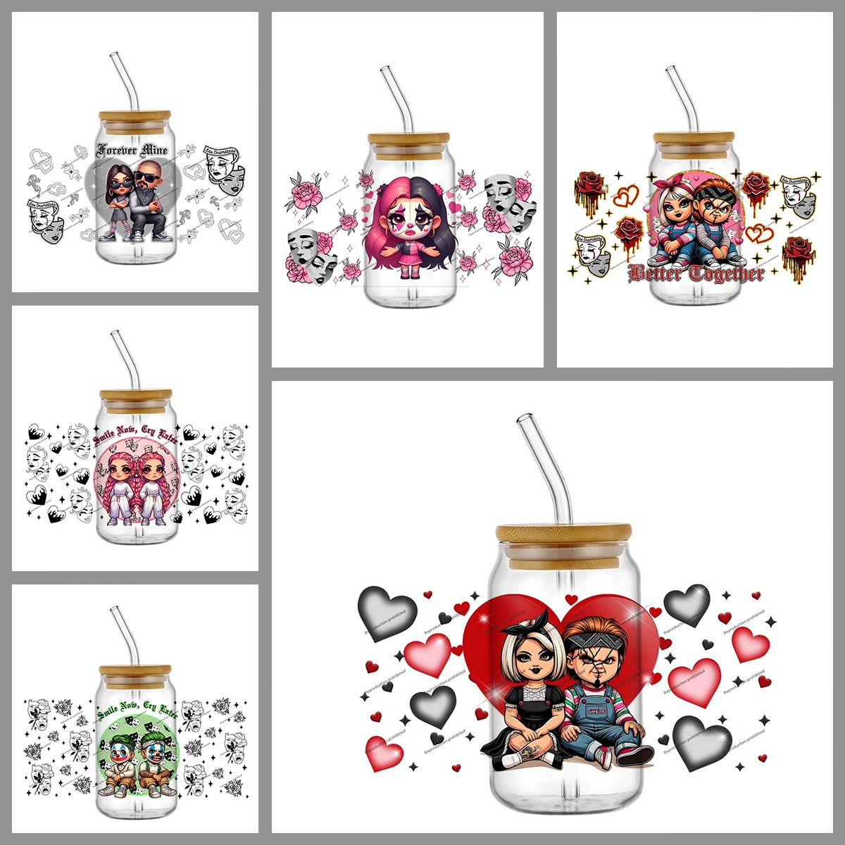 

Mexican Latin Chicano UVDTF Cup Wrap Stickers for 16oz Libby Cups UV DTF Cold Transfer Decals for Mugs