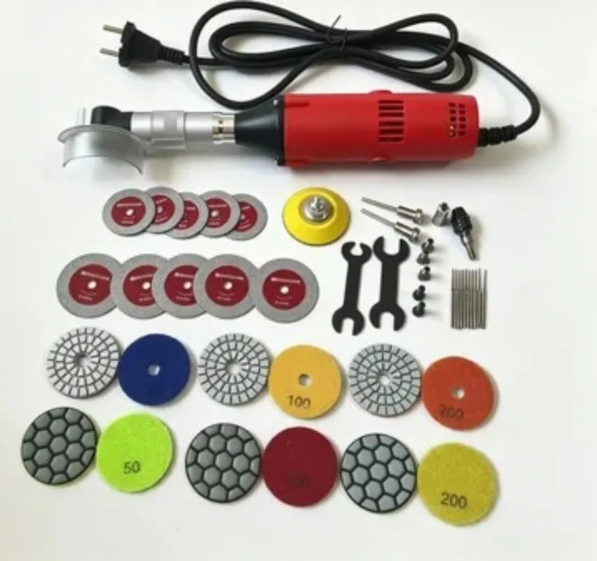 Long Neck 90 Degree Mini Angle Grinding Tool Stone Cutting Tile Joint Cleaning DIY Handheld Equipment