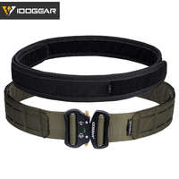 IDOGEAR 2 Inch Tactical Belt Quick Release Metal Buckle Laser Cut MOLLE Mens Belts Camo 3415