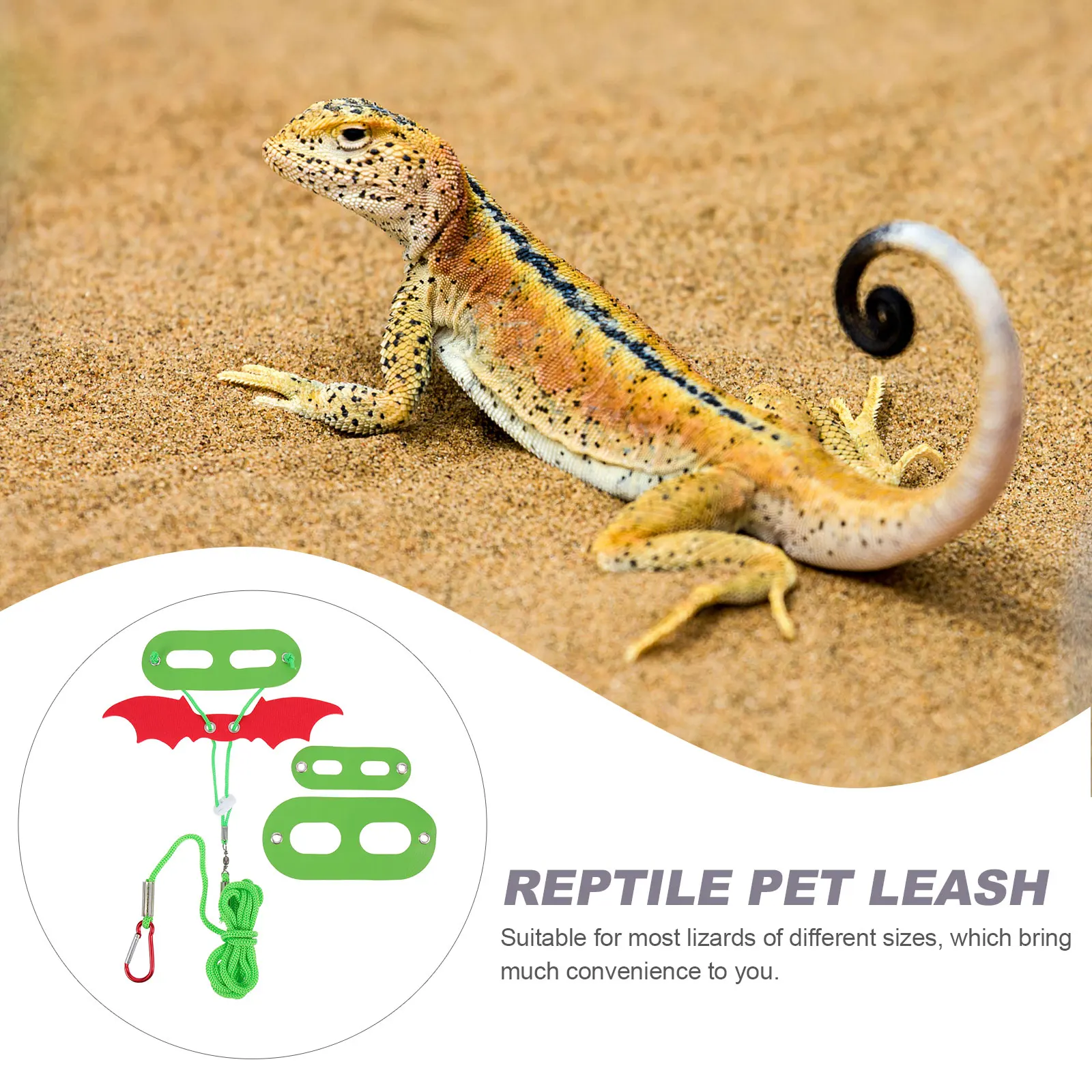 

Outdoor Christmas Decor Version of Traction Rope Harness for Gecko Lizard Supplies Bearded Dragon Leash Reptile Pet Kit