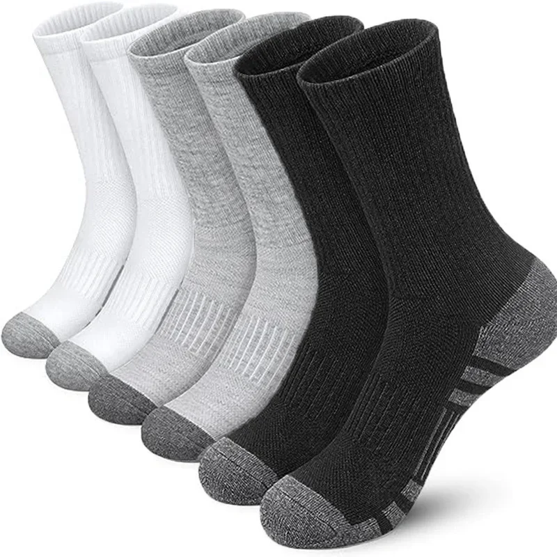 

Men's Outdoor Gym Socks 6 Pairs Men Sport Crew Socsk Football Large Size New Style Running Socks Basketball Soccer
