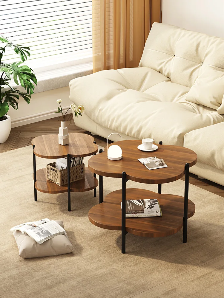 Cloud tea table living room home small-sized tea table simple modern balcony small table 2023 new tea table combination