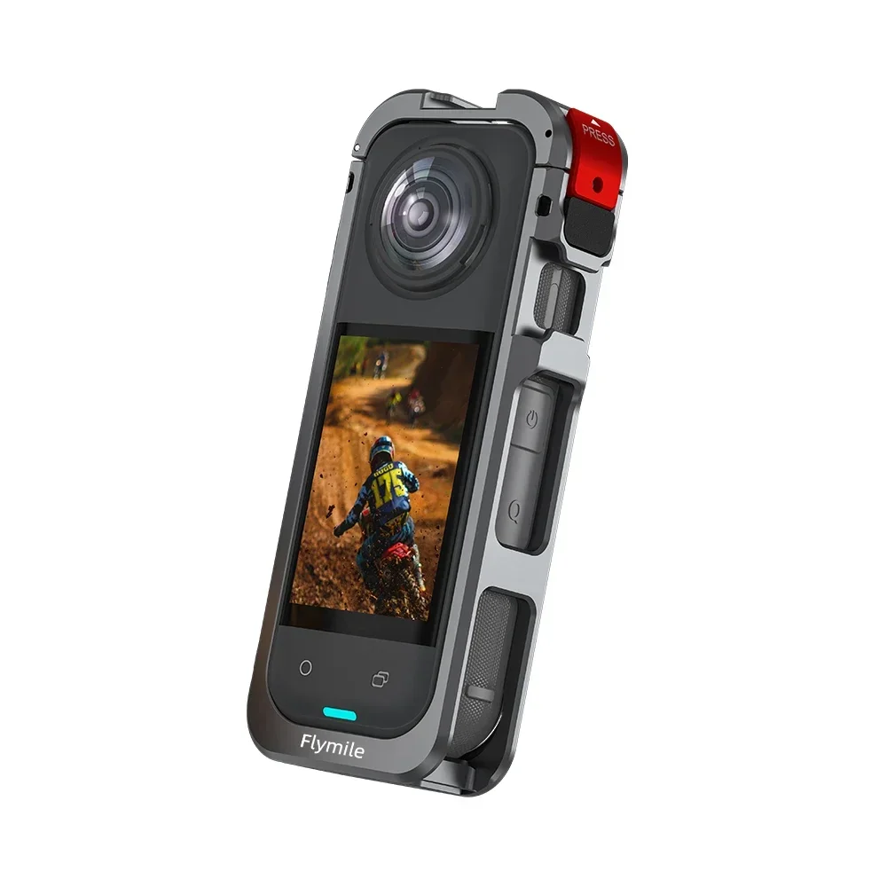 

X5 Cage Metal Protective Case for Insta360 X5 Accessories Camera Aluminum Alloy Frame Cage with Silicone Lens Cover