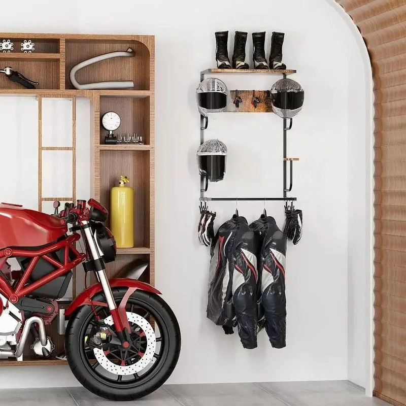Motorcycle Helmet Holder Wall Mounted Storage Organizer Sturdy Helmet Rack