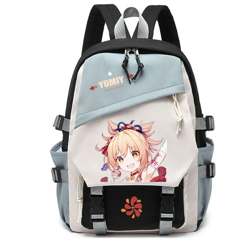 Genshin Impact Maple Leaf Wan Ye Zhong Li Collaboration Anime Backpack For BoysGirls Middle And Elementary School Students Anime
