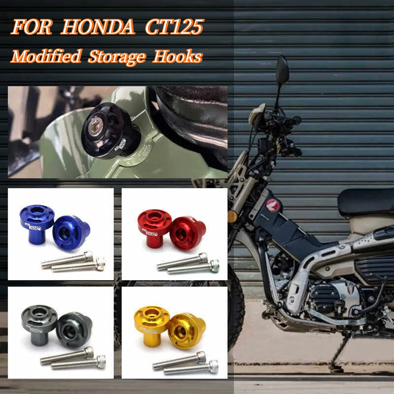 

Storage Hooks Hook FOR HONDA CT125 CT 125 HUNTER CUB Trail 125 2BJ-JA55 8BJ-JA65 2022 2023 All Years Motorcycle Accessories