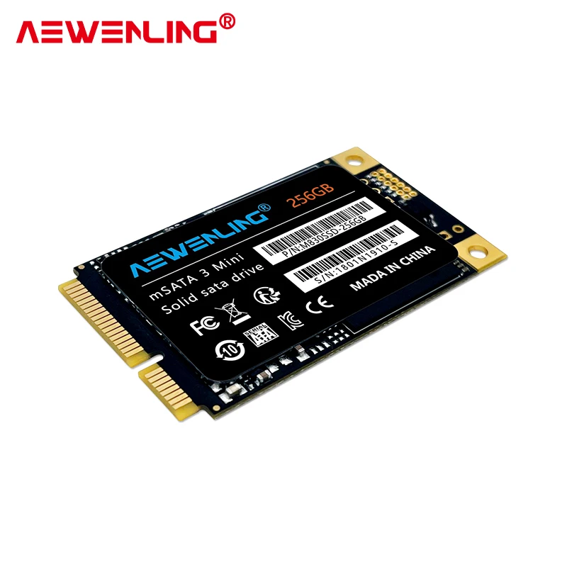 AEWENLING mSATA SSD 128 ГБ 256 ГБ 512 ГБ мини SATA3 64 Гб ТБ HDD для компьютера 30x50 мм Внутренний твердотельный жесткий диск для ноутбука hp