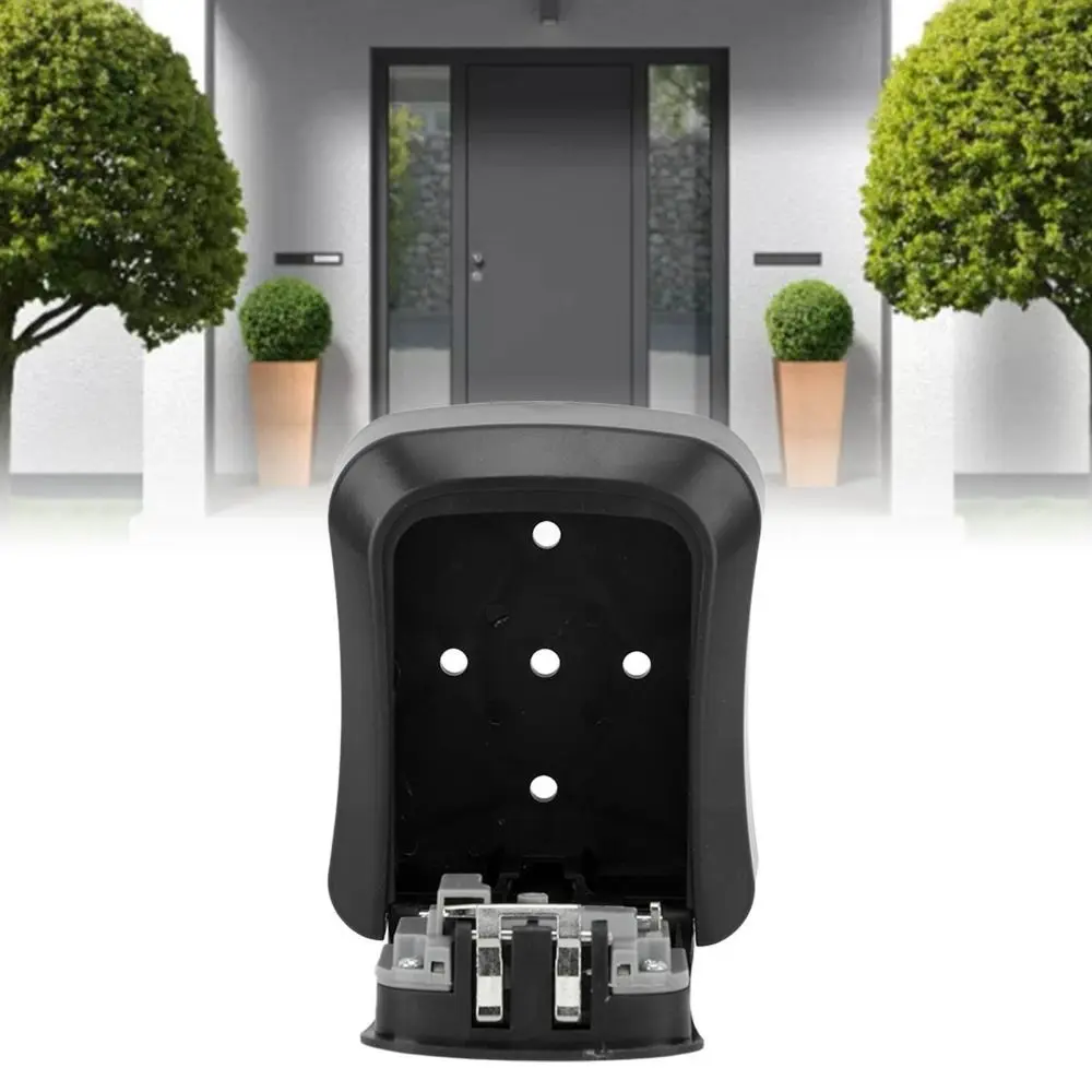 Portable Anti-Theft Key Lock Box Wall Mounted Resettable Code Combination Lockbox Key Storage Box Outdoor