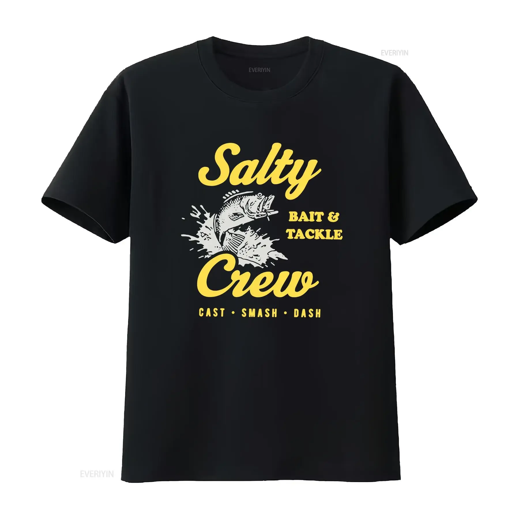 Salty Crew Men's Bait Tackle Classic T Shirt in Black vintage Washed Casual Soft Versatile Comfortable Stylish designer clothes