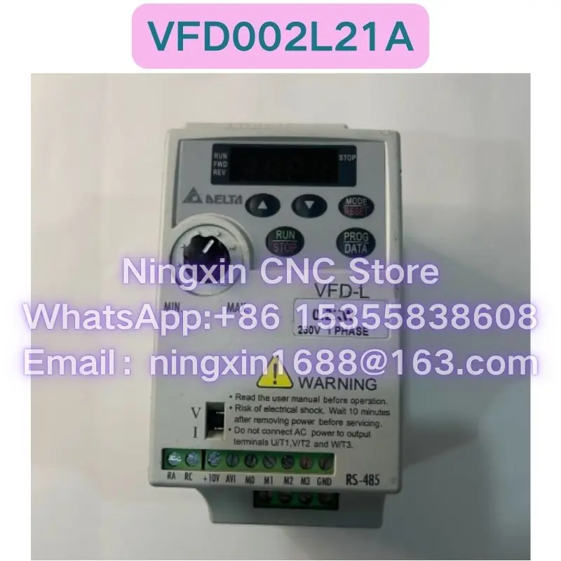 Second-hand VFD002L21A inverter Functional test OK Fast delivery