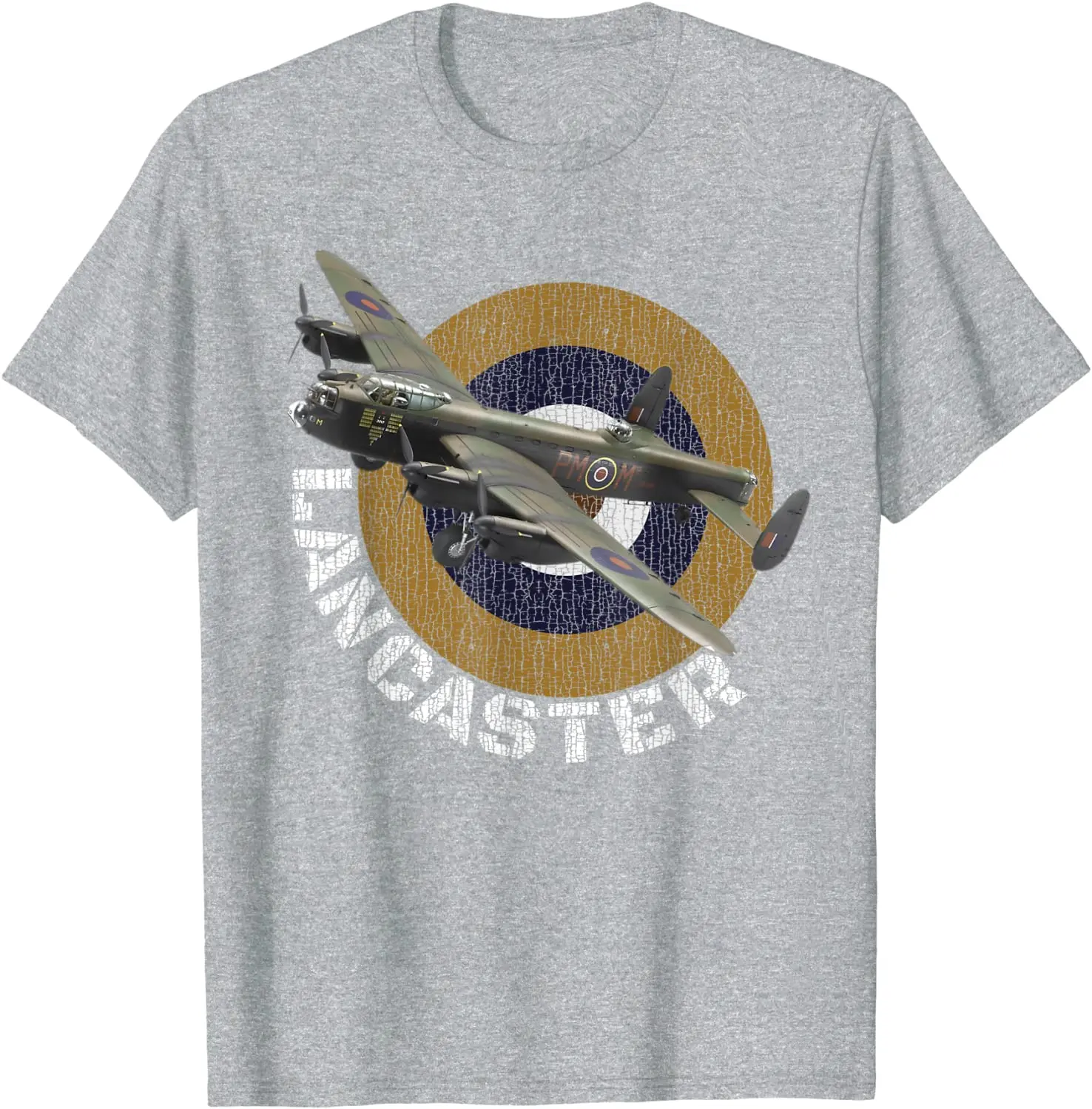 WW2 British Warplanes Lancaster Heavy Bomber T-Shirt. Premium Cotton Short Sleeve O-Neck Mens T Shirt New S-3XL