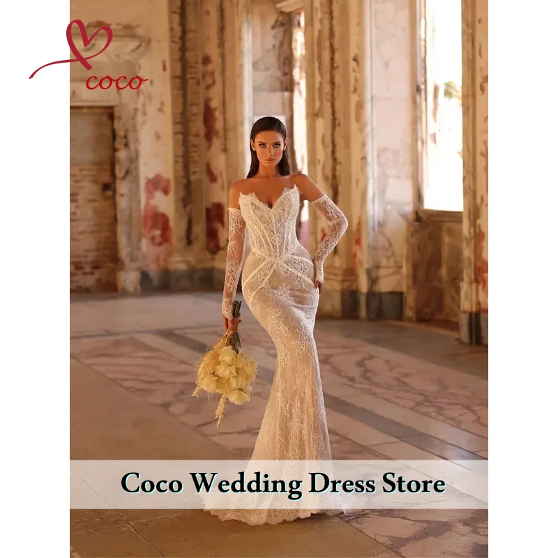 Customized Luxurious Off The Shoulder Wedding Dresses Sexy Charming Trumpet Bridal Gowns Engagement Banquet Vestidos De Novias