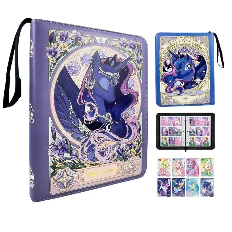 

New Collectible 900PCS My Little Pony Card Album Book Folder Collections Zipper Double Pocket Zipper Card Binder Holder Toy Gift