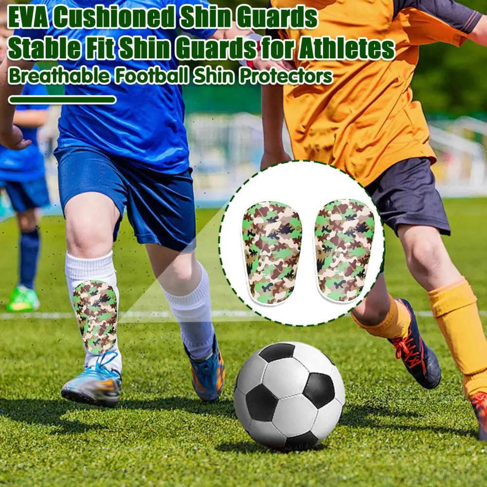 Curved Design Shin Protectors Football Shin Guards for Teens Adults Eva Cushioned Leg Gear for Training for Children