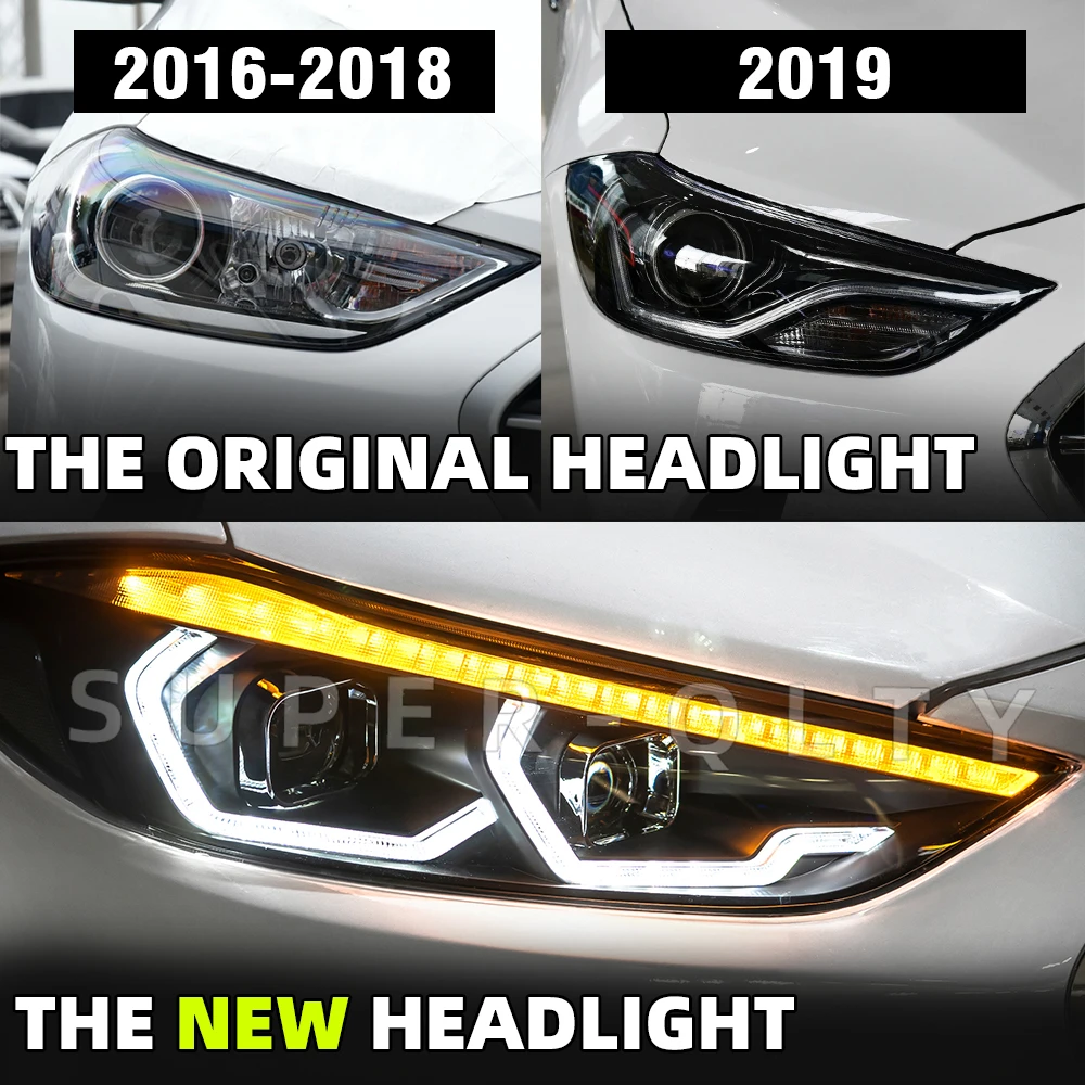 For Hyundai Elantra 2016 2017 2018 2019 Headlights LED Headlight DRL modified headlight assembly,car accessorie Car Styling