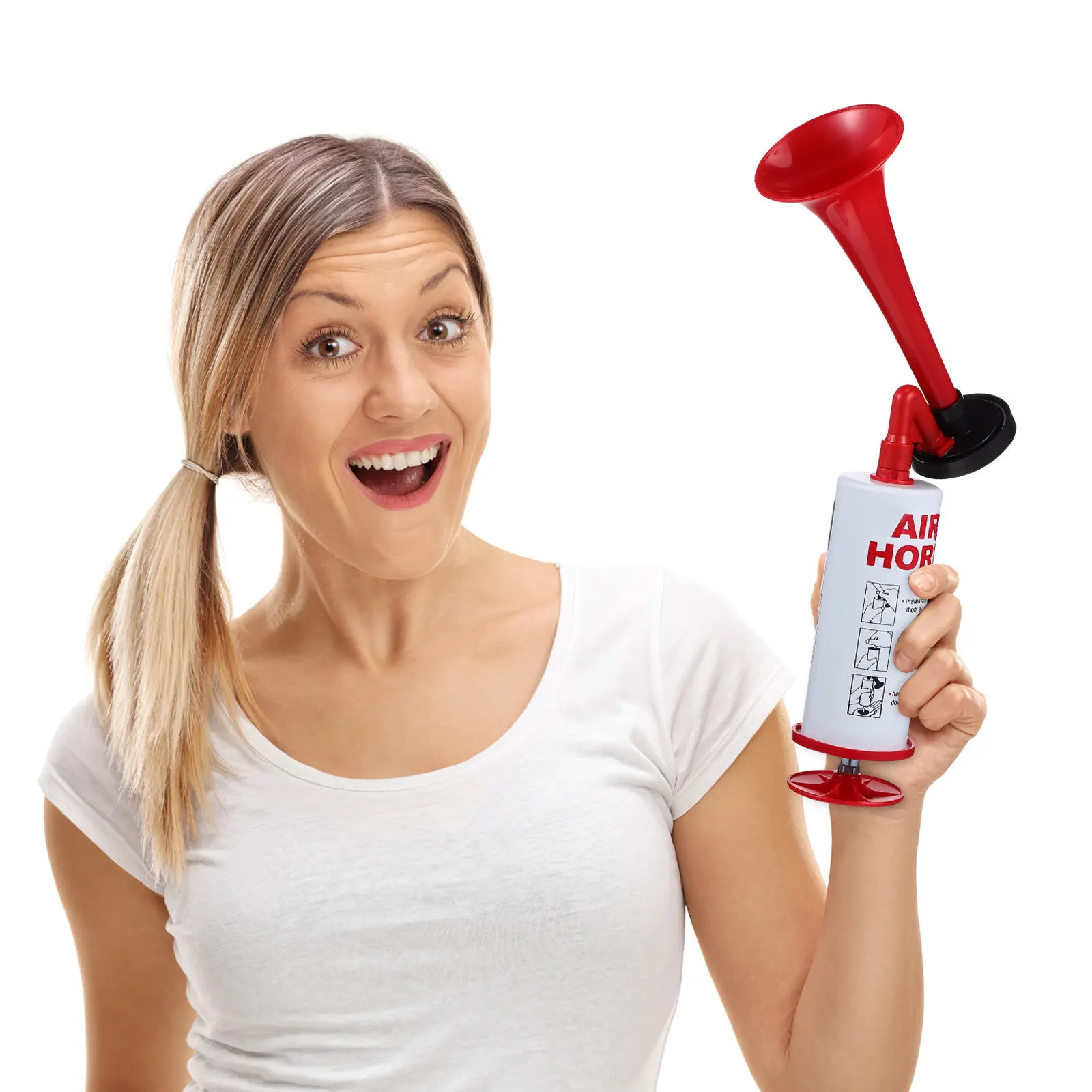 Handheld Air Horn Portable Loud Air Horn for Car Boat Sports Events Noise Maker Safety Loud Sound Pump Funny Horns for Car