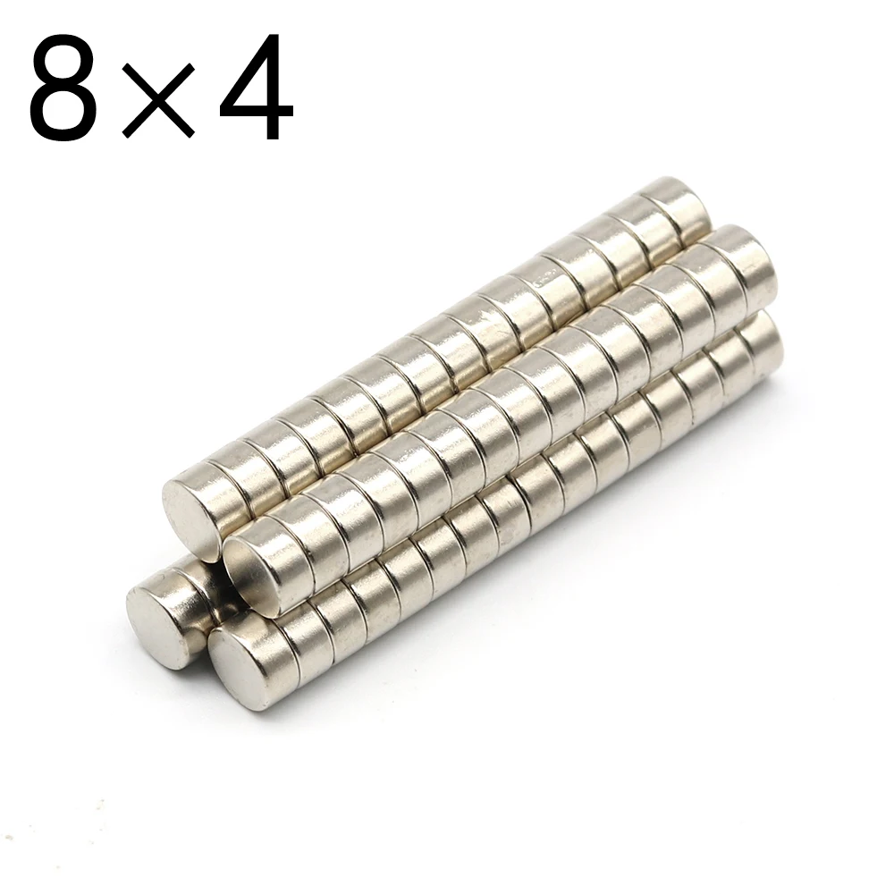 

10/20/50/100Pcs 8x4 Neodymium Magnet 8mm x 4mm N35 NdFeB Round Super Powerful Strong Permanent Magnetic imanes Disc