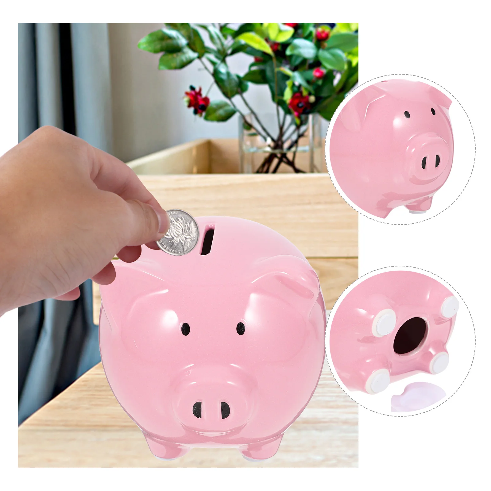 

Piggy Bank Child Adorable Design Easy Use Long Life Perfect Table Bookshelf Decoration Gift Friends Piggy Saving Box