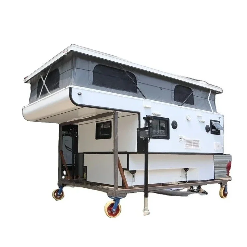Customized Aluminum 4X4 Off Road Pop Up Slide-In Pickup Camper Tent Overland Camping RV For Outdoor Self-Driving