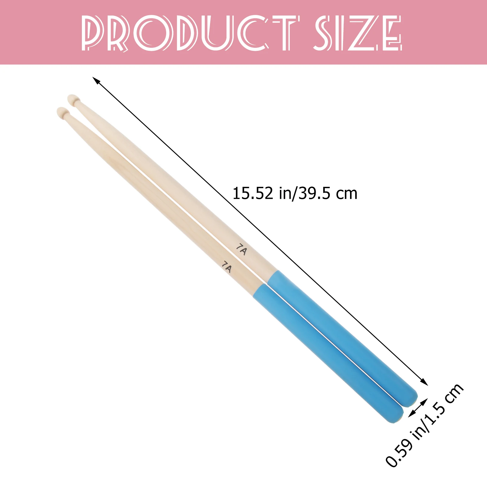 

5A Maple Wood Drum Sticks Multi Color Durable Drumstick Accessories For All Drums Drummers Wood Tip Stick Cool Design