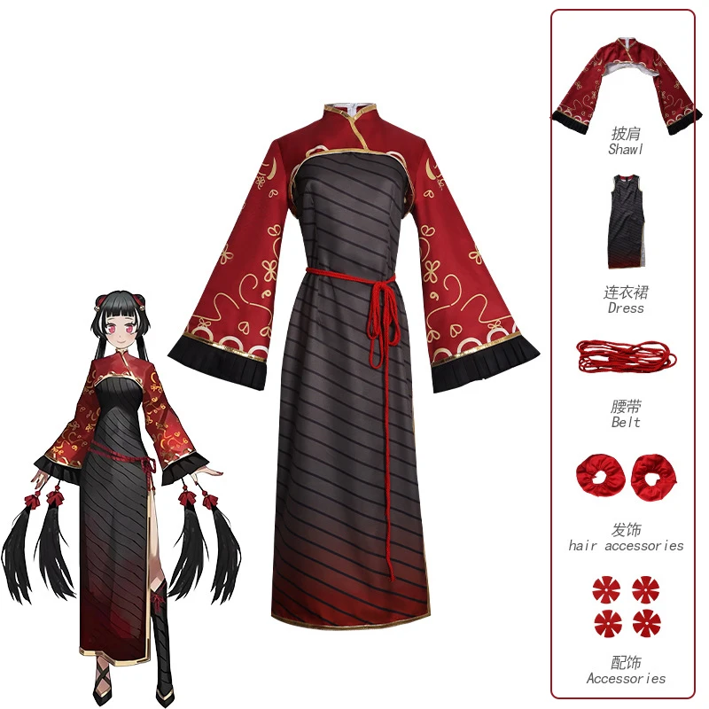 

ANIMECC Game Limbuss Company Jia Xichun Косплей Костюм Парик Аниме Китайский Zipao Хэллоуин Карнавальный Вечерние Костюм для Женщин