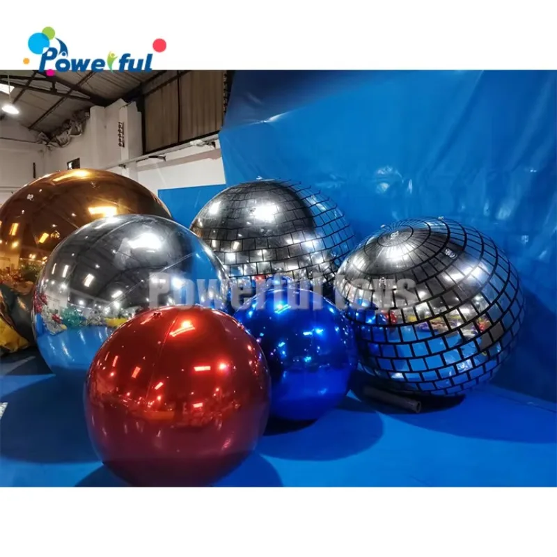 Event Party Club Shop Decoration PVC Mirror Sphere Balls Inflatable Disco Mirror Balloon Advertising Inflatables for Stage Venue
