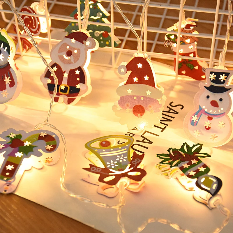 

1.65M 10LED Christmas String Lights Decorations Santa Claus Snowman Xmas Tree Fairy Garland Lights Christmas New Year Home Decor