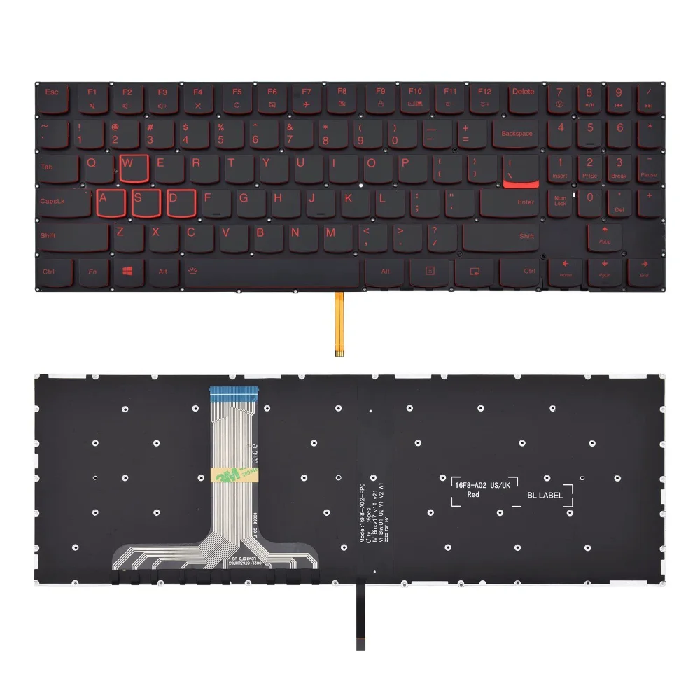 Teclado de ordenador portátil con retroiluminación, para Lenovo Legion Y520, Y520-15IKB, Y720, Y720-15IKB, R720, R720-15IKB, Y530, Y730