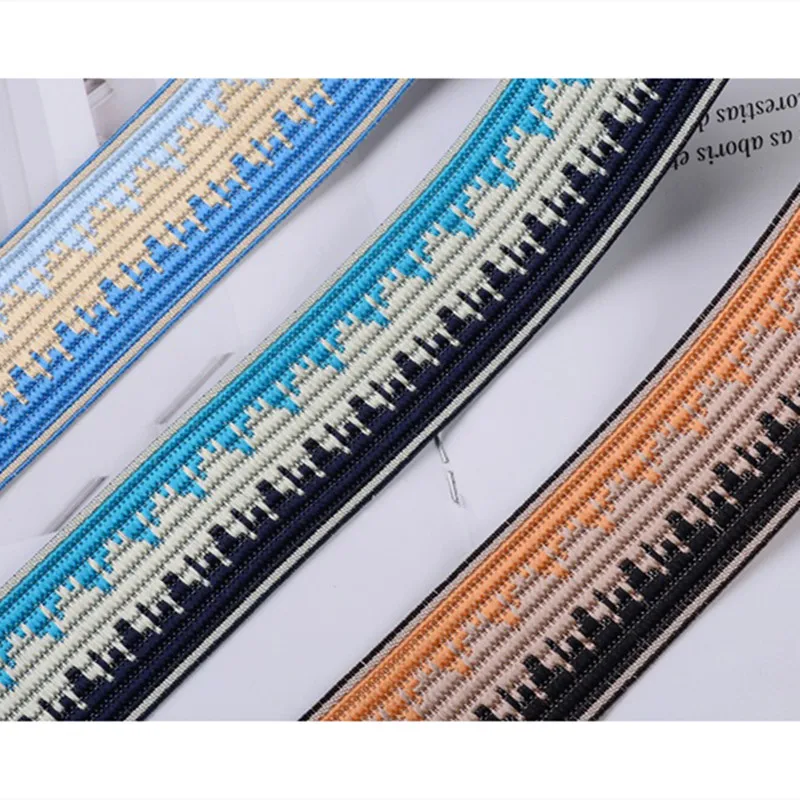 25M/Lot 3cm Wide Embroidery Jacquard Torchon Lace Trim Ribbon Curtain Accessories Pillow Edge Garment Decor Belts DIY Sewing