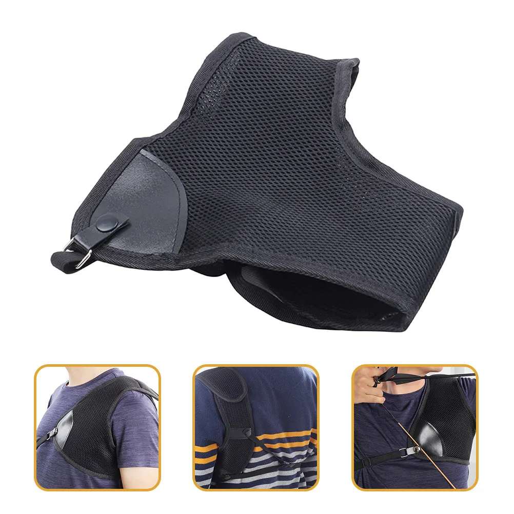 

Chest Guard Adjustable Lightweight Protective Chest Protector Breathable Cover for Recurve Left Or Right
