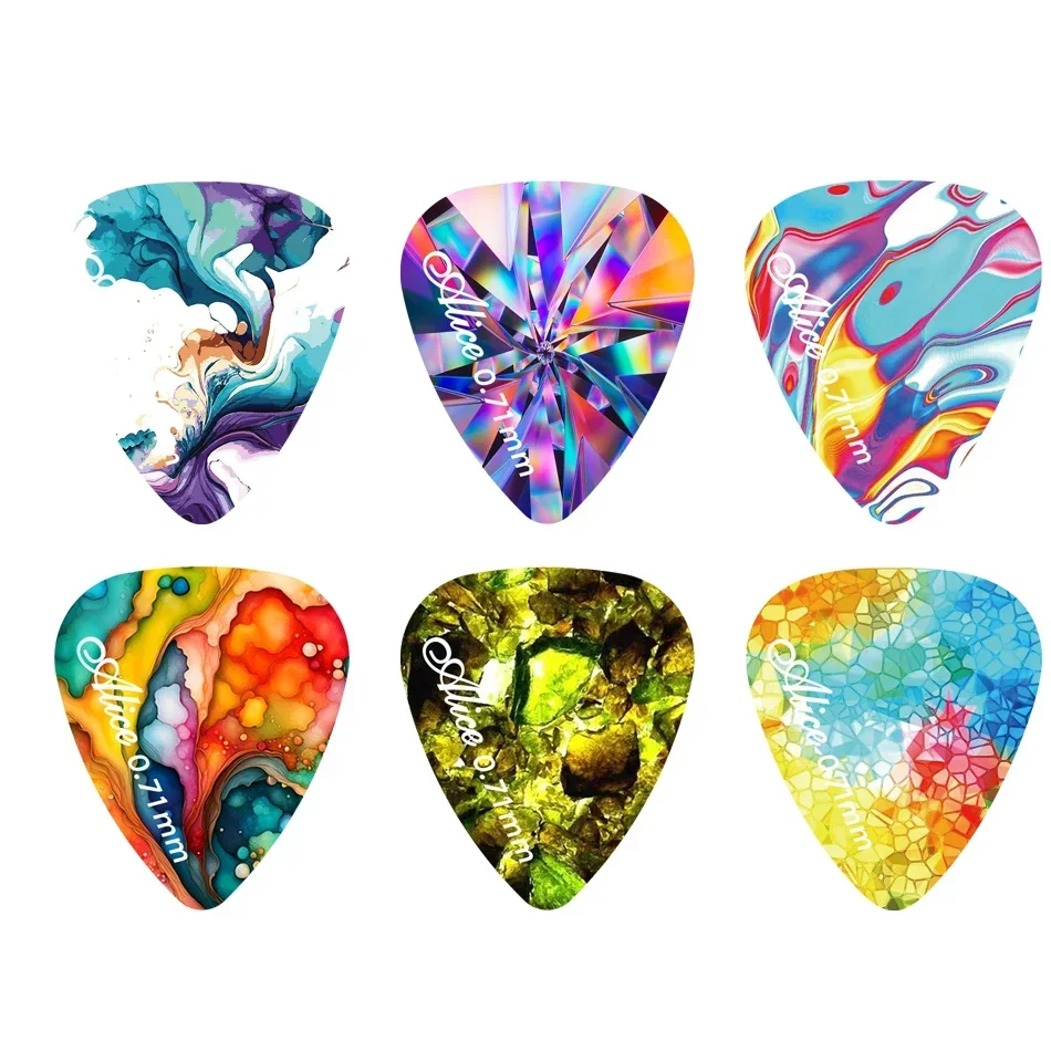 Alice AWR-10/20HR(FAN3) Guitar Picks 0.71-1.50mm Fantasy Dreams Series Printed Picks Modified Polycarbonate Guitar Accessories