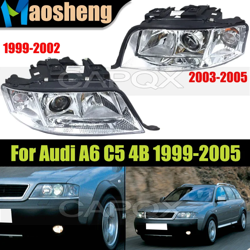

Halogen Front Bumper Headlight Headlamp For Audi A6 C5 4B 1999-2005 Head Lamp Head Light