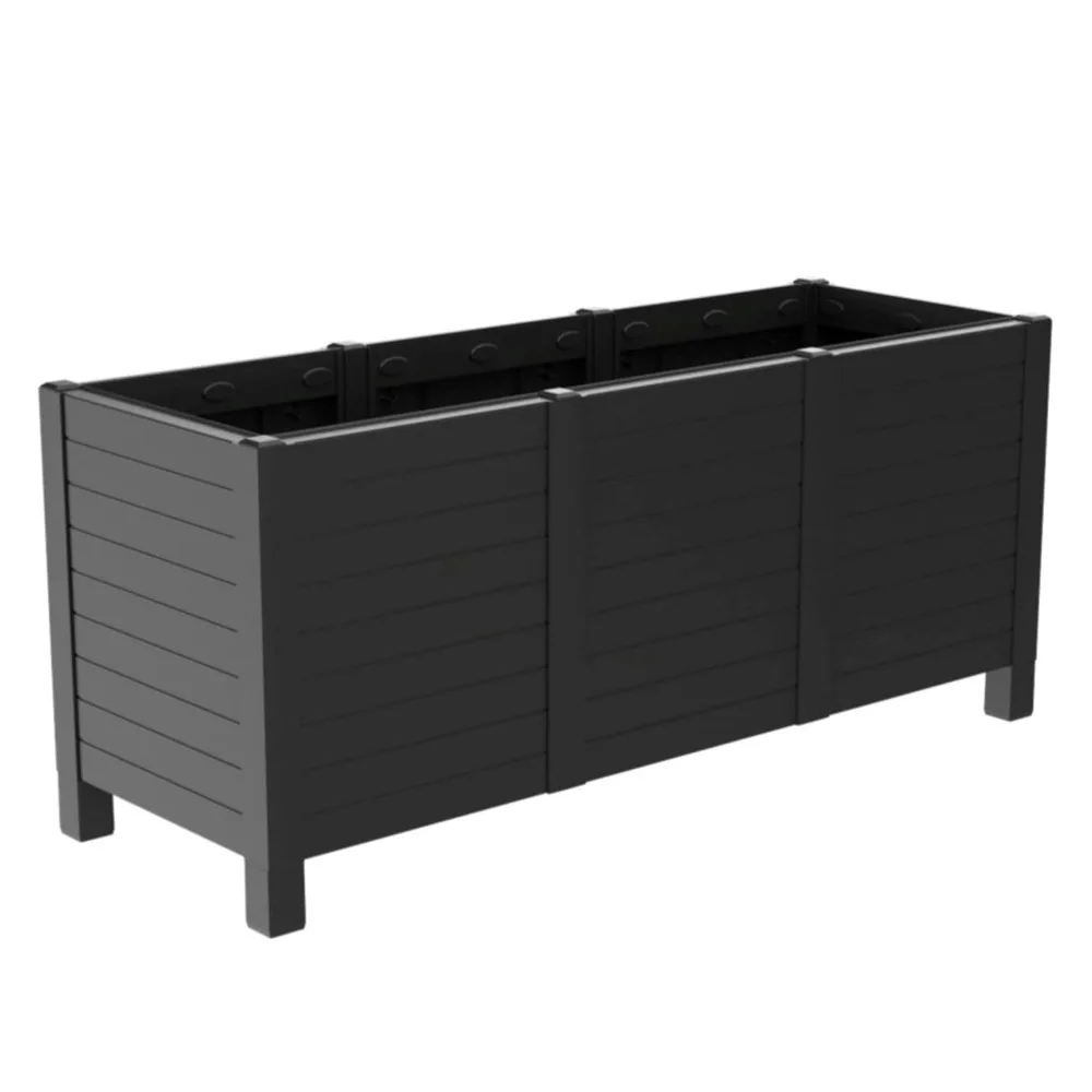 

17-Inch x 48-Inch Raised Garden Trough Box with Tool-Free Connect System and Crafted from Recycled Materials