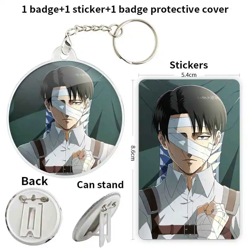 Levi Ackerman Game Anime Character Badge Brooch anchor Peripherals Pin Birthday present Fashion Children's gift Trinket Cartoon