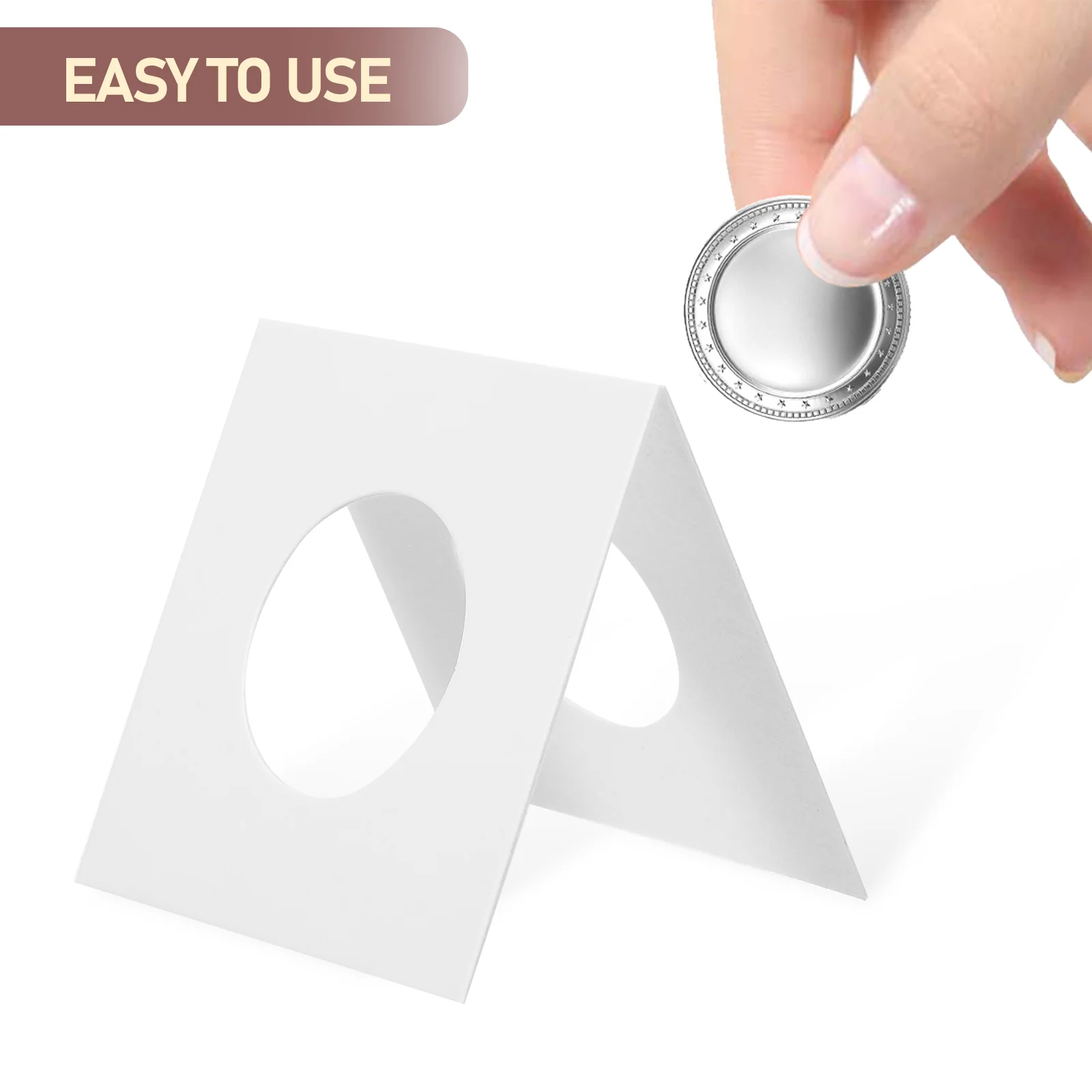 

100 Pcs Coin Clips 25mm Quarters Paper Flips Lightweight Storage Organizer Coin Collection Supplies Collectors Box