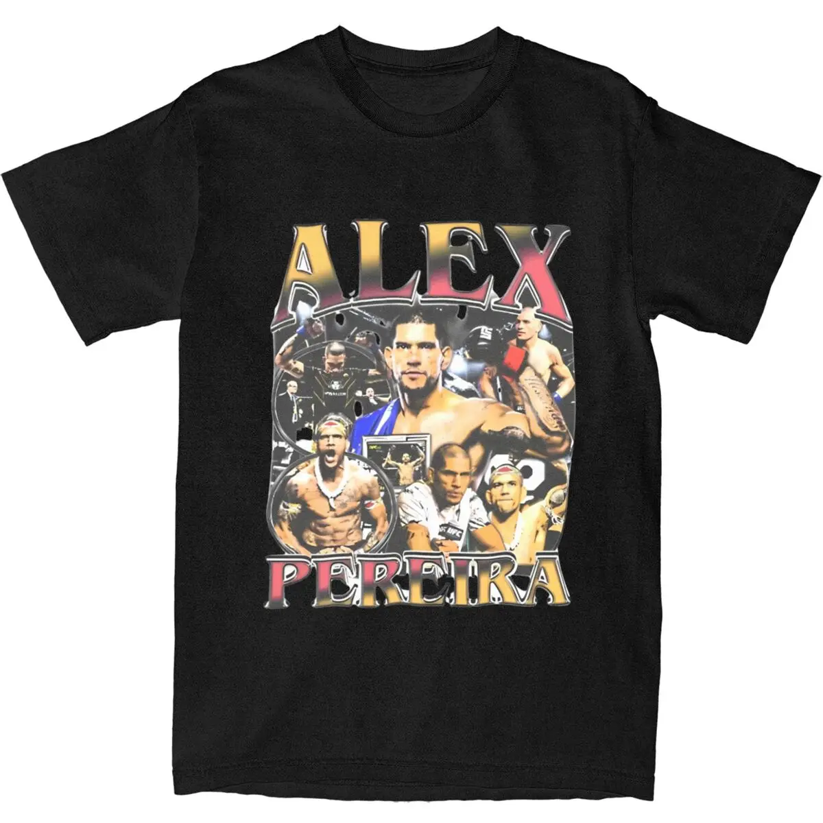 Men Women's T Shirt Alex Pereira Graphic Design T-Shirts Hippie Vintage Y2K Summer Tees Vintage Pattern Cotton Tops Present