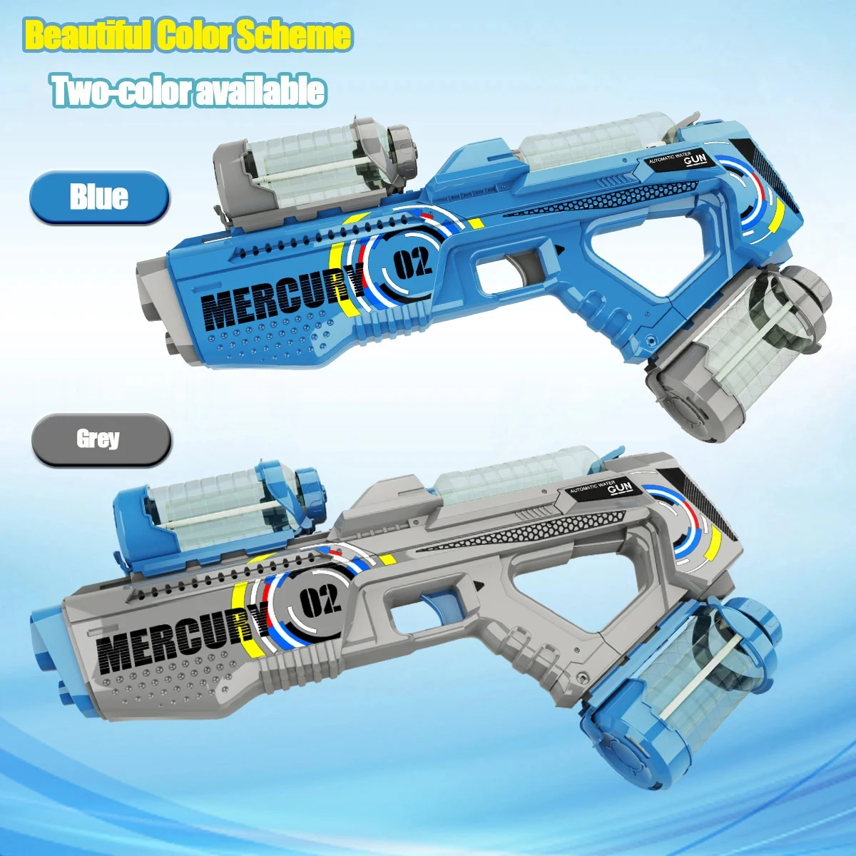 

Summer Fully Automatic Luminous Water Blaster Gun，2024 NEW Electric Continuous Firing Water Gun，Pool Toy for Adult Kid Boy Gifts