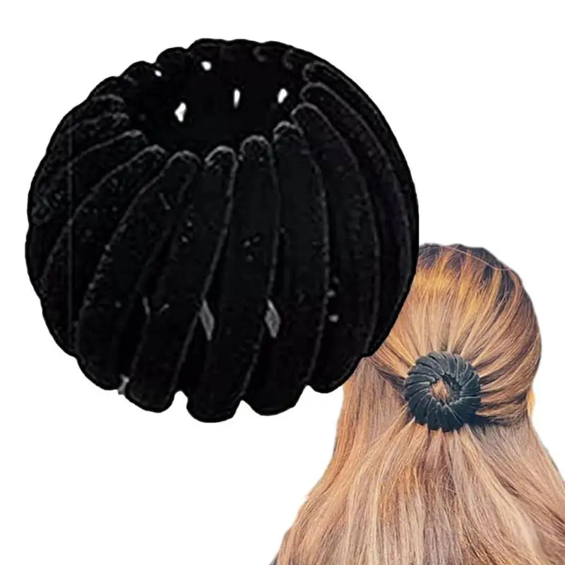 กิ๊บหนีบผมรูปนกที่หนีบผมกำมะหยี่แบบยืดได้ที่หนีบผมกำมะหยี่วินเทจเรขาคณิตยืดหดได้เครื่องทำขนมปังจัดแต่งทรงผม