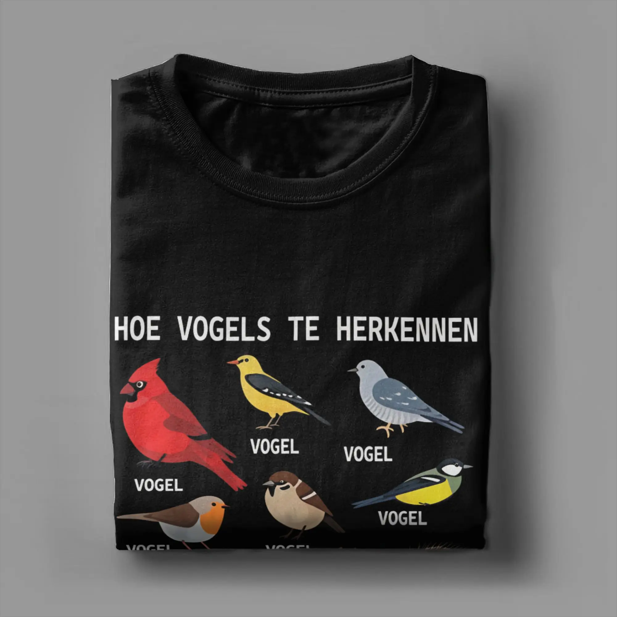 Casual T-Shirt Summer How to Identify Birds Bird Identification Birdwatcher T Shirts Cotton Tshirt for Man Short Sleeve Tees