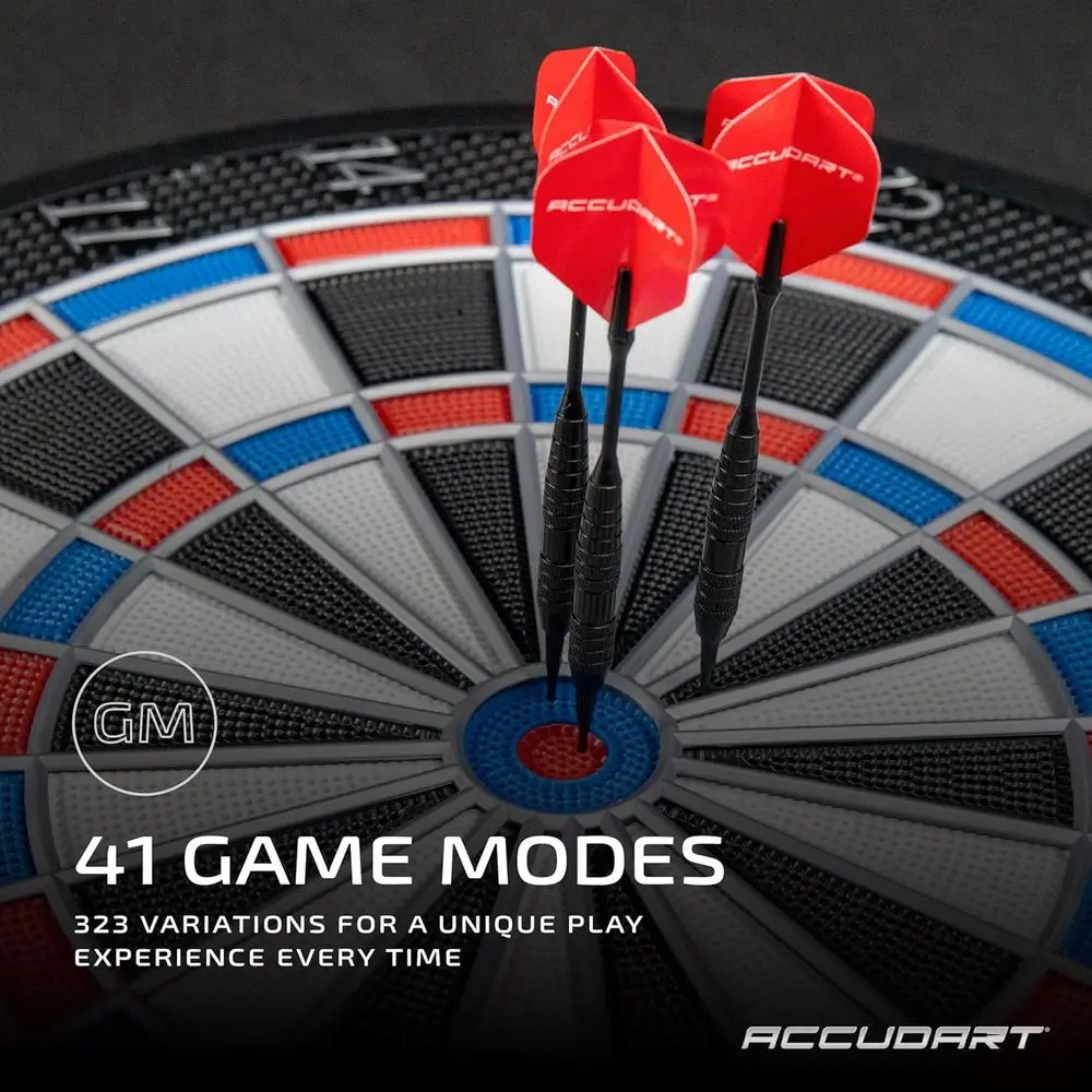 15.5 Tournament-Sized Aurora Dartboard: 41 Games, 323 Variations, 10 LED Displays, Advanced Features