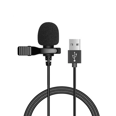 1.5m Draagbare USB Mini Lavalier Microfoon USB/3.5mm/Type-C Metalen Clip Revers Microfoon condensator Microfoon Voor PC Laptop Mobiele Telefoon