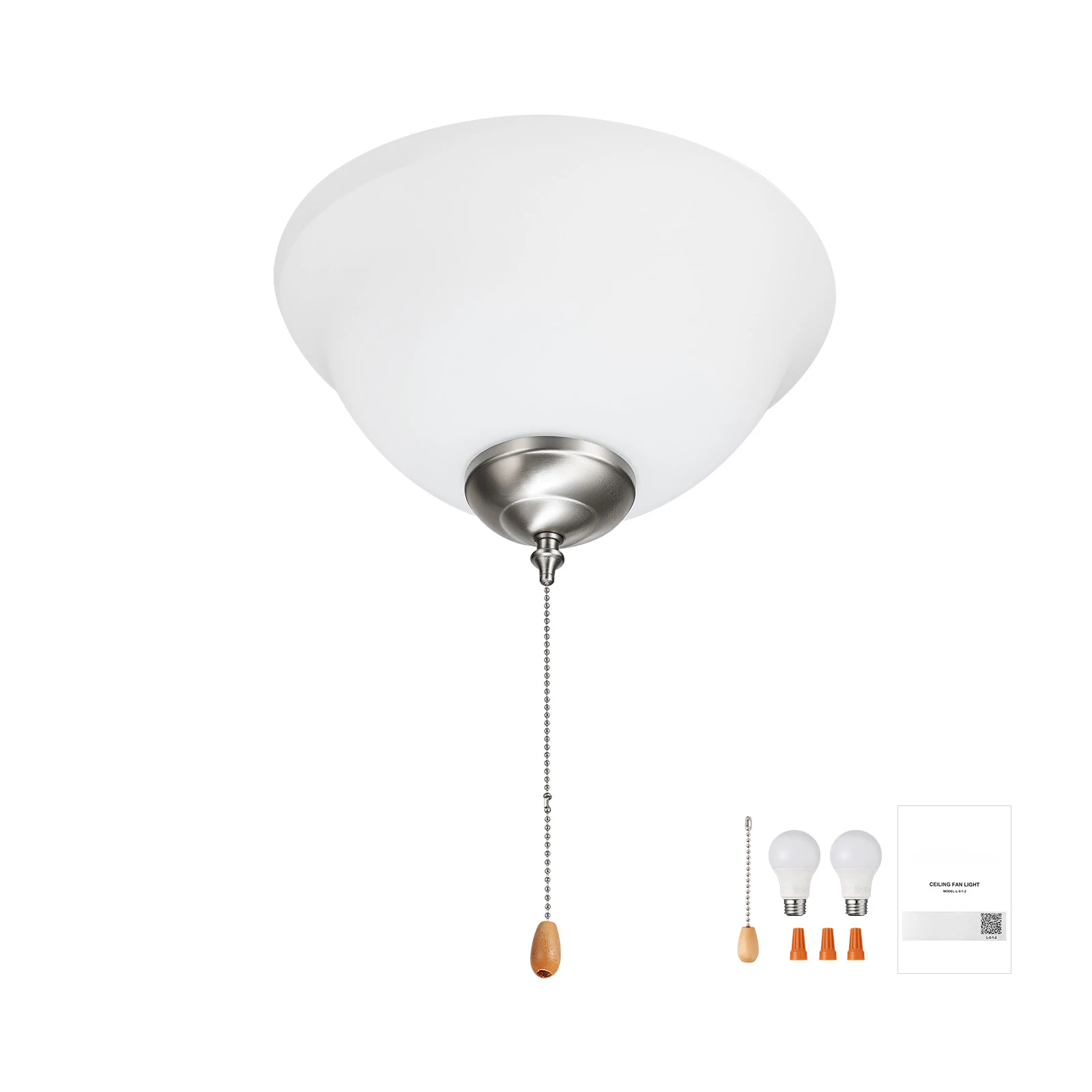 VEVOR Ceiling Fan Light Kit 750lm 3000K Fan Light Kit with Pull Chain Replacement Fixture for Living Room Dining Room Bedroom